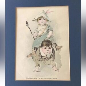 Antique Vintage Nautical Nursery Print General Jack Nantucket